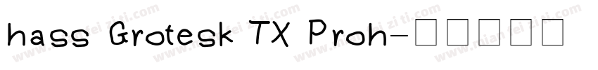 hass Grotesk TX Proh字体转换